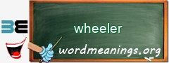 WordMeaning blackboard for wheeler